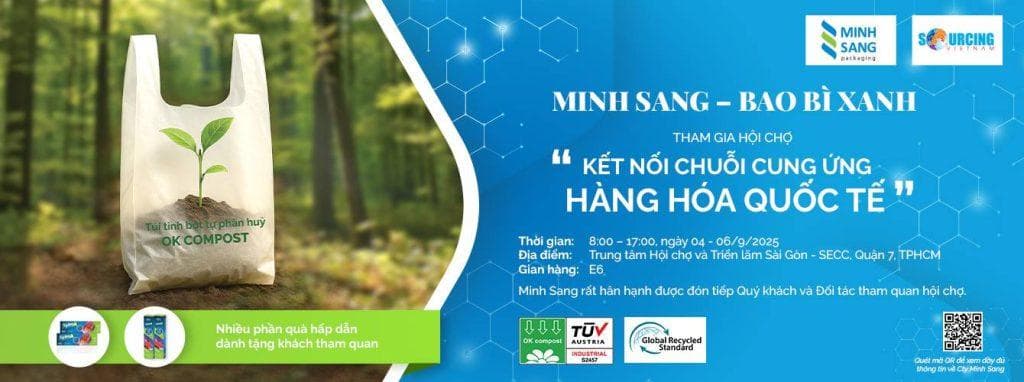 MINH SANG - Nhà máy sản xuất, in ấn túi nhựa , túi Recycled (GRS), túi tự hủy sinh học, túi zipper facility 1